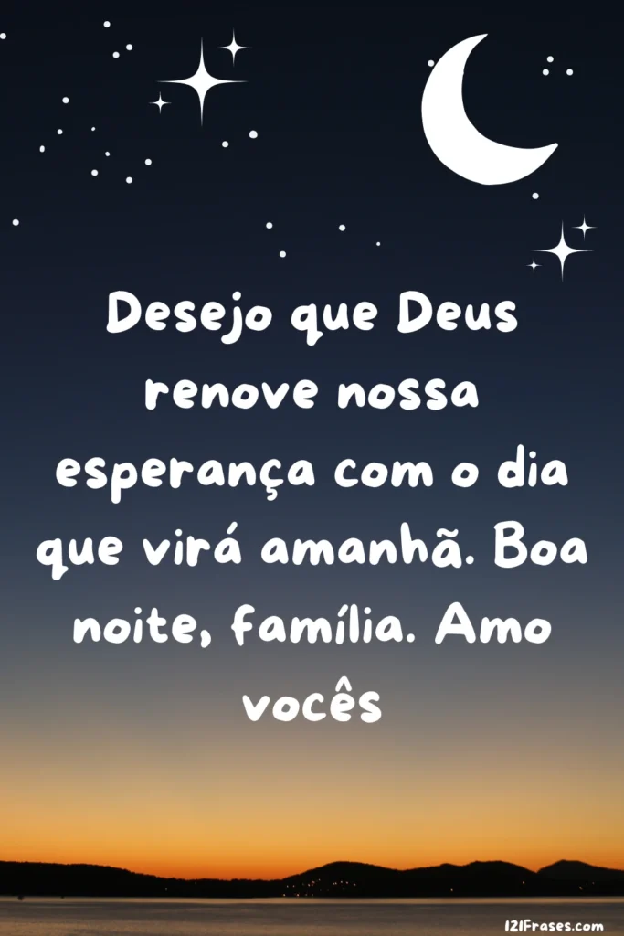 Mensagens de boa noite para mãe.